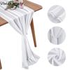 Reusable Sheer Chiffon Table Runner Solid Color Soft Chiffon Table Runner Washable Chiffon Gauze Table Runner Wedding Arch