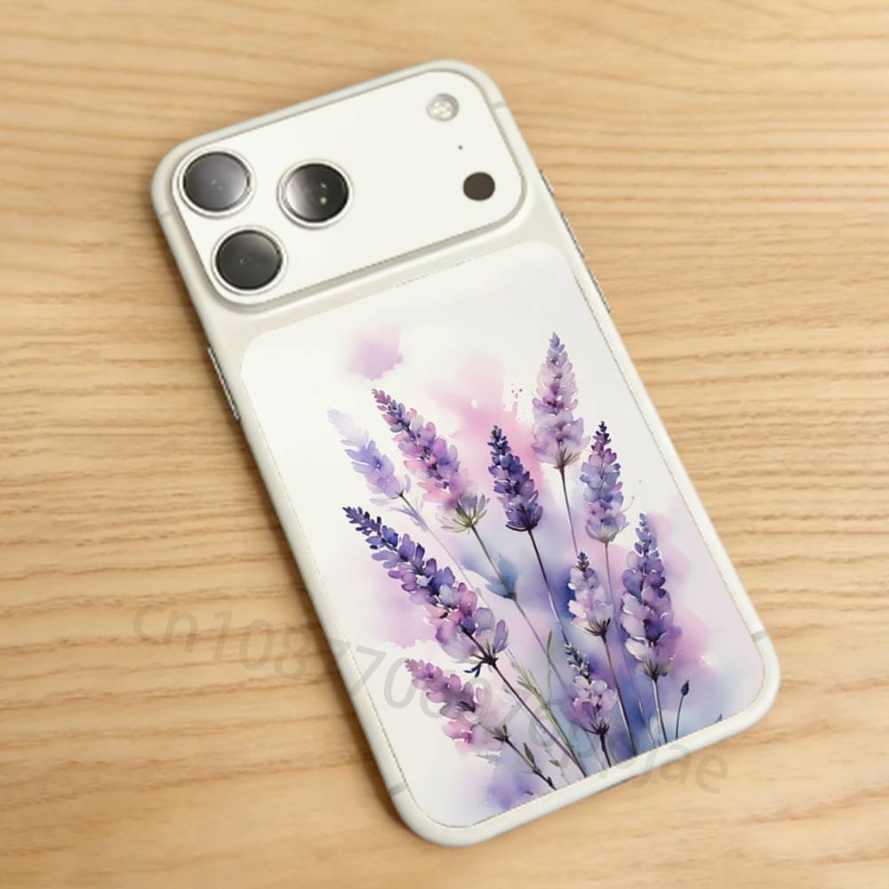 Abstract watercolor flowers For iPhone 17 Pro /Pro Max Battry Back Cover with Camera Decal Skin Rear Protective Sticker Film