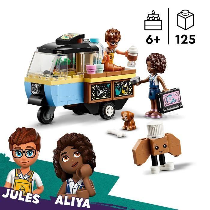Lego® 42606 friends le chariot de pâtisseries mobile, jouet éducatif avec figurines aliya, jules et le chien aira