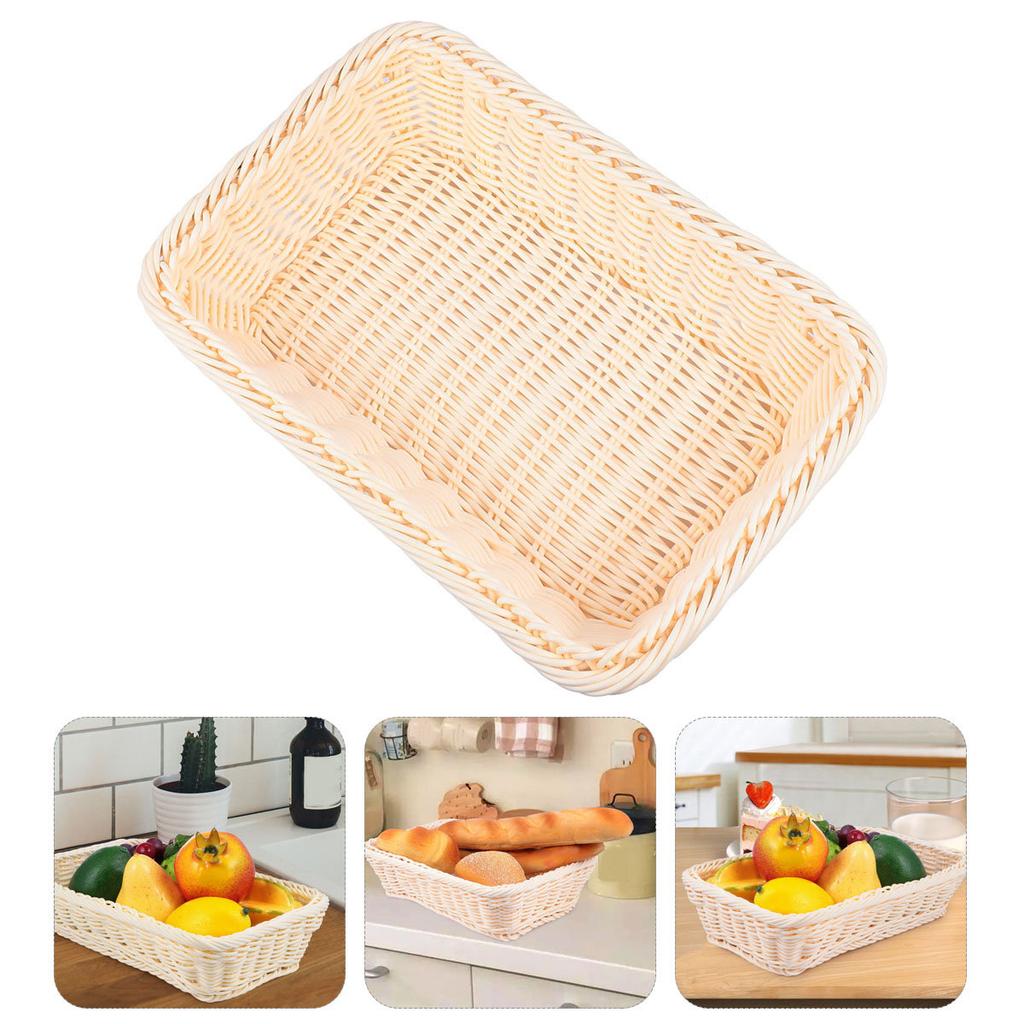 1Pcs Rustic Woven Storage Basket Premium Material Fruit Vegetable Basket with Open Design for Easy Access Ideal for Kitchen