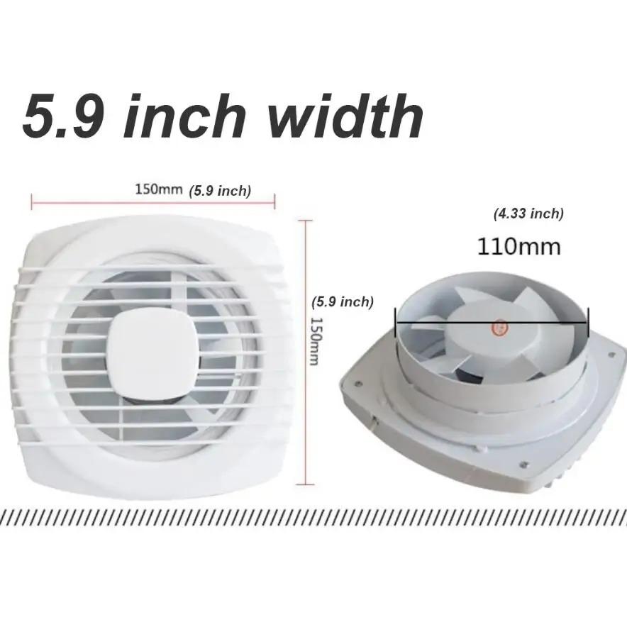 220V 4/6/7 palců 110/150/180mm tichý Větrací Silný Odsávací Ventilátor pro Okno Stěnu Koupelnu Toaletu Kuchyň Montovaný