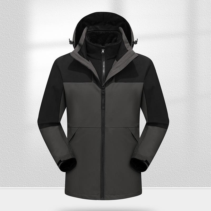 Spot Autumn/Winter Men's 330g Polar Fleece 3-in-1 Windbreaker: Thick, Protective Outdoor Jacket