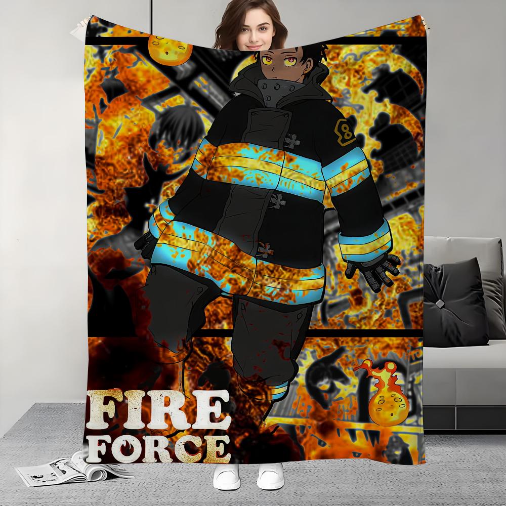 

ANIME F-Fire COOL F-force Blanket Design Lightweight For Dorms, Naps, Living Room, Office,Sofa,All-Season 30x40in