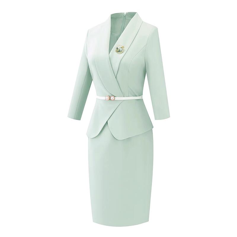 Trolman V-Neck Suit Dress
