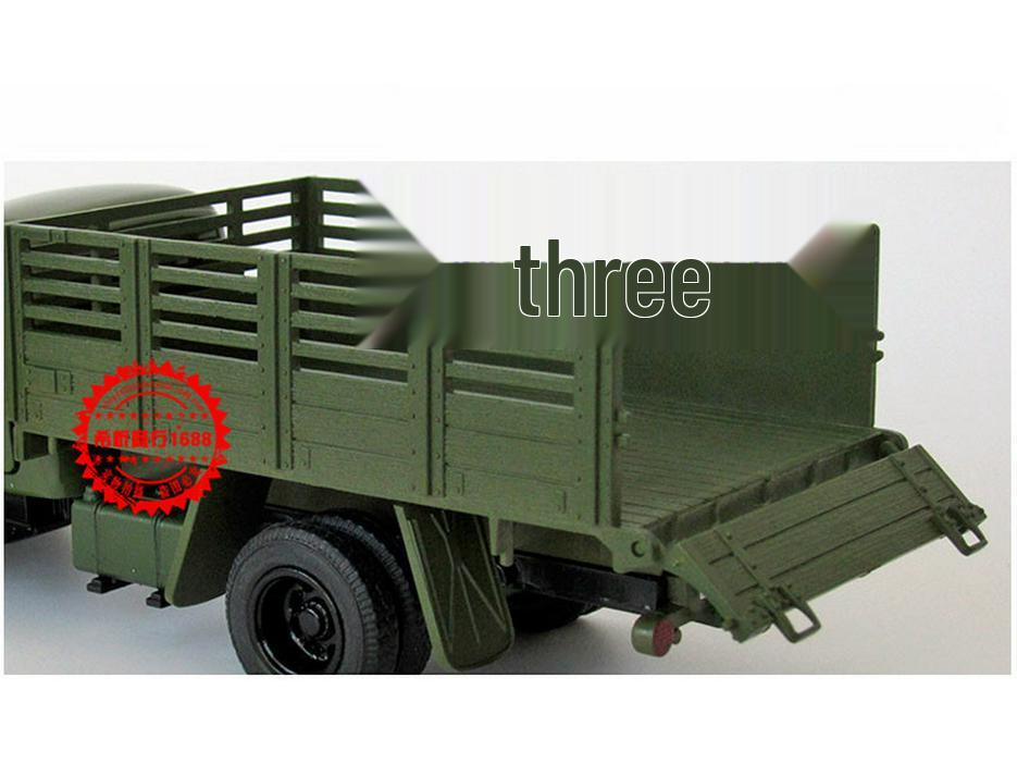 Sheng Hui Jiefang Alloy Military Truck Toy with Sound, Light, Pull-Back, Open Door Feature, Boxed 831C Model.