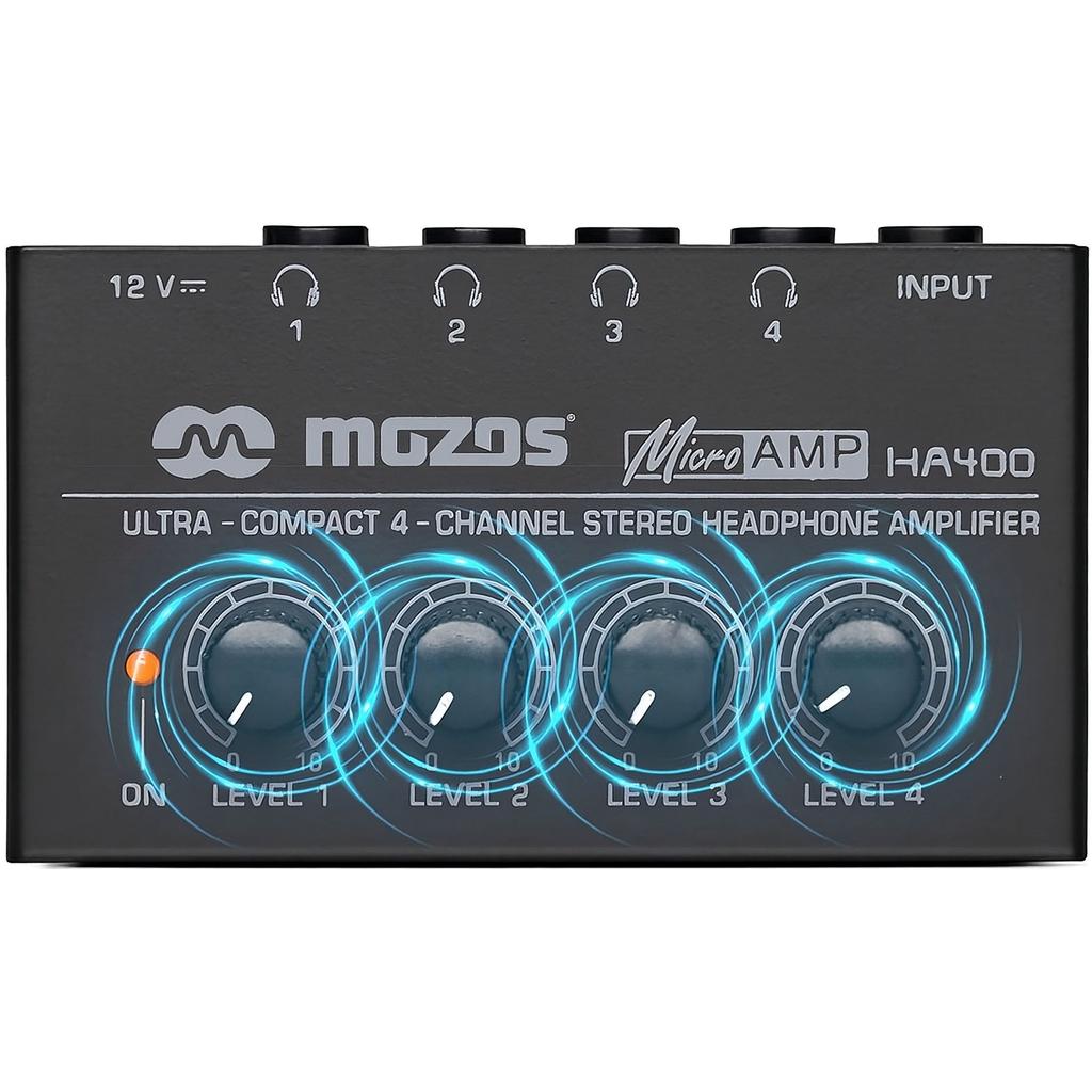 Mozos Ha400 4-Kanałowy Wzmacniacz Słuchawkowy Stereo