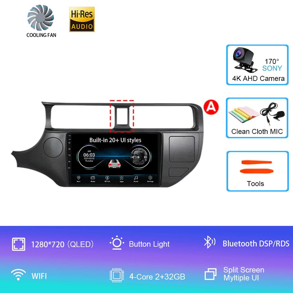 

Для Kia RIO 4 K3 2011-2017 2K QLED Android 14 автомобильный радиоприемник мультимедийный проигрыватель 2 Din GPS навигация стерео DVD головное устройство CHINA