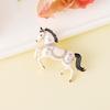1Pc Horse Brooch Cartoon Alloy Cute Rhinestone Gift Pin Enamel