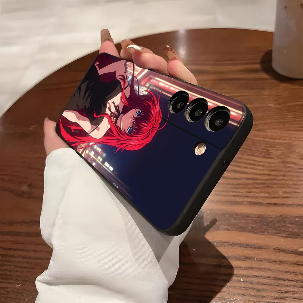 DXD Rias G-Gremory Phone Case For Samsung S26 S25 S24 FE S23 S22 S21 Plus S20 Ultra Note20Ultra Black Soft Shell