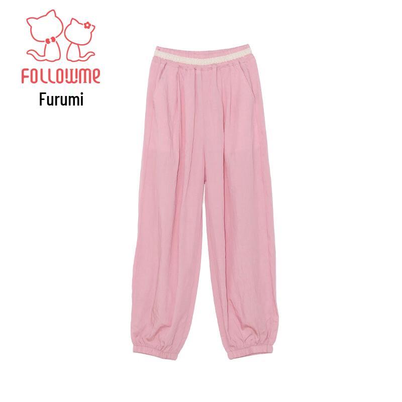 Fu Luomi Girls' Summer Lightweight Casual Pants