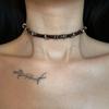 New Punk Trendy Gothic Geometry Leather Collar Chain Choker Necklace For Women Men Fashion Vintage Jewelry Y2K EMO Accessories