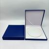 17x17 Perlenkette Geschenkbox: Beflockter Stoff, PU-Leder, Runde Mitte, Kettenverpackung