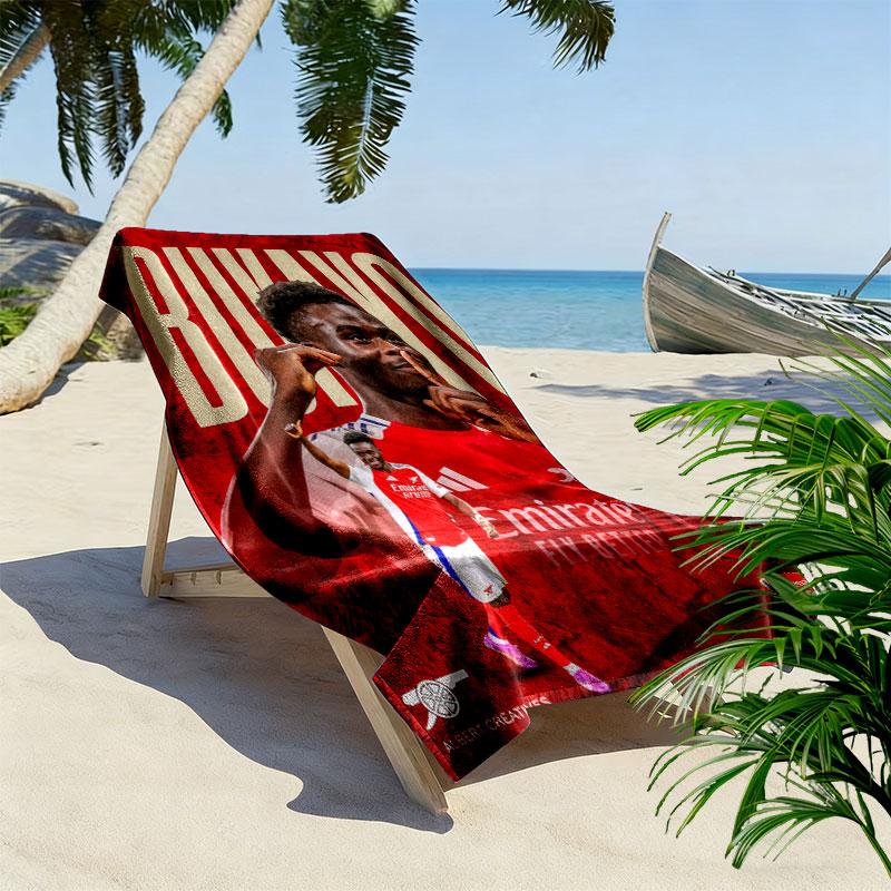 Bukayo Saka Legend Beach Towel, Large Soft Quick Dry Towel for Beach Camping Swimming