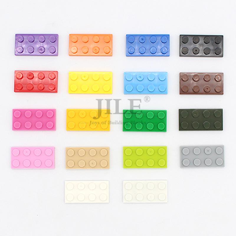 50Pcs Moc Compatible 3020 Plate 2X4 Bricks Colorful Building Blocks Educational Assembles Particles Accessories Toy City