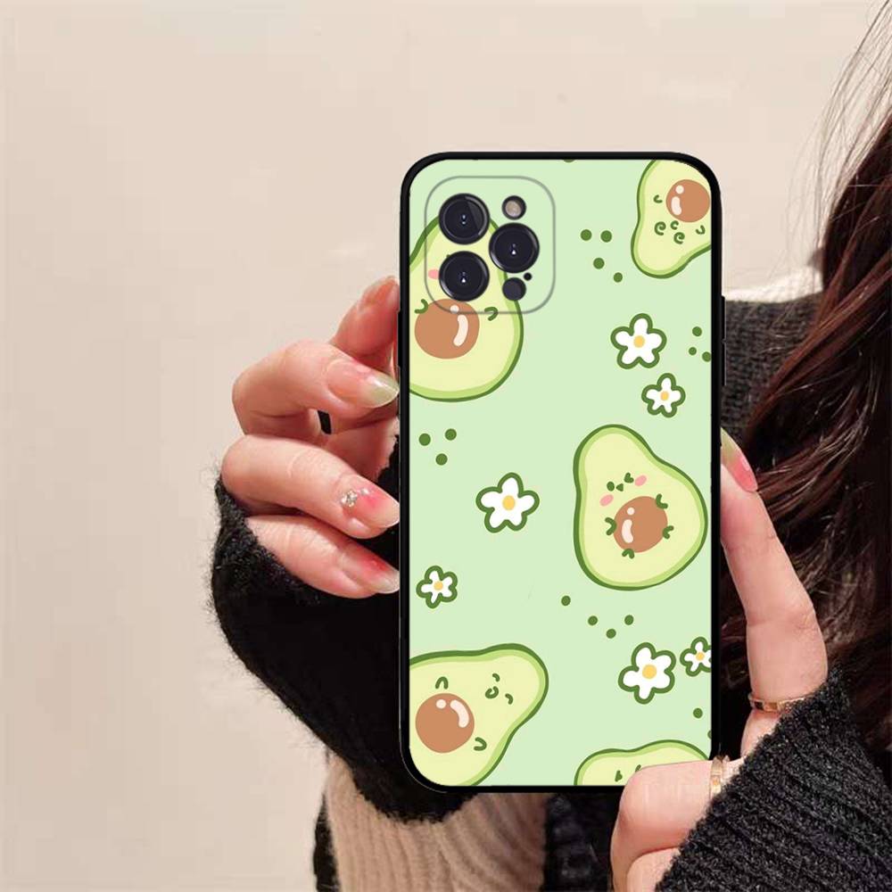 

Simple Cute Fruit Avocado Phone Case For IPhone 16 15 14 13 12 Mini 11 Pro XS Max X XR SE 6 7 8 Plus Soft Silicone Cover iPhone 15