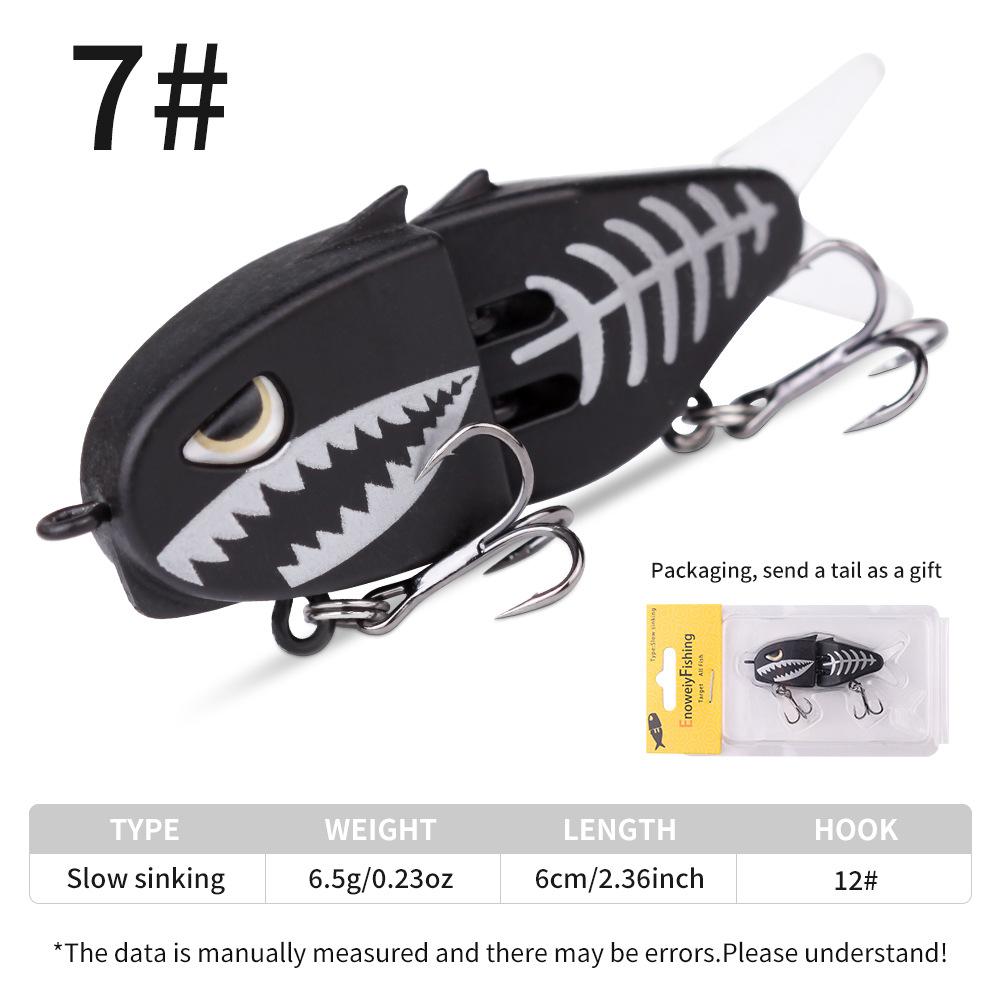 Lure Bait Micro Pencil6.5GDouble Hook Slow Sinking Bionic Bait Colorful Topmouth Culter Bass Mandarin Fish Bait6CM 6CM 6.5G