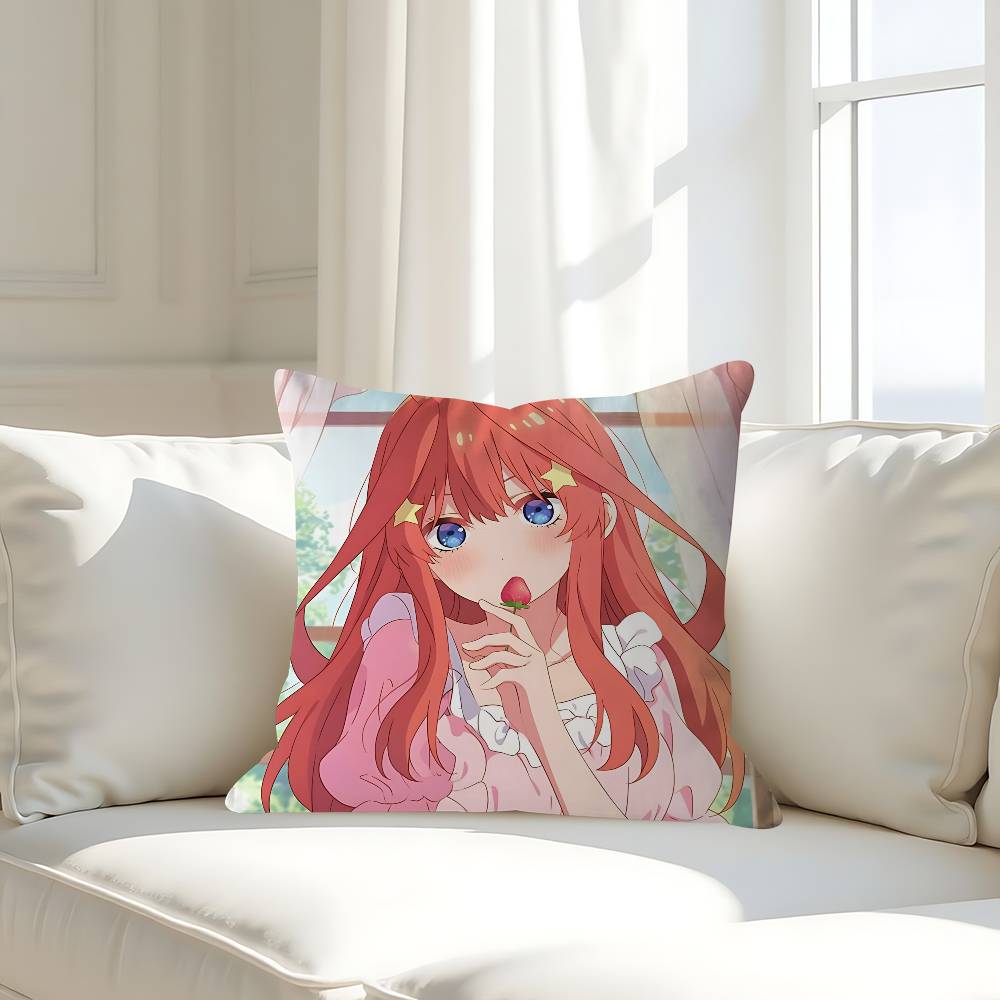 Anime N-Nakano-Itsuki Cushion Cover Inches Farmhouse Decor Home Throw Pillow Covers For Couch Decorations