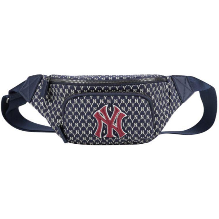 MLB Monogram Series NY Yankees Retro Floral Casual Classic Waist Bag Unisex waist bag Navy 32BGC9941-50N One Size