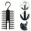 1/2pc 20-Hook Adjustable Tie Storage Rack Rotatable Necktie Tie Hanger Home Wardrobe Organizer for Belts Scarves Tie Clamp