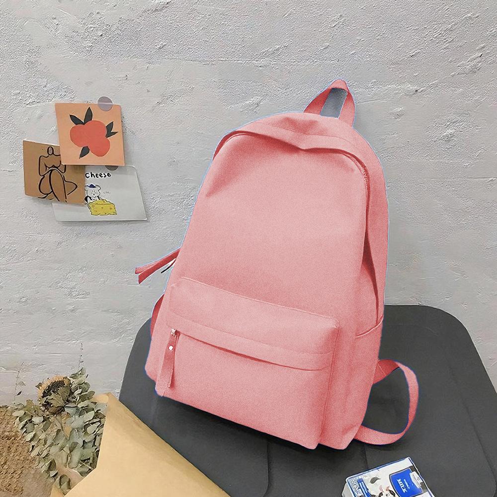 Schoolbag Japanese Men's Schoolbag Korean Version of Simple and Versatile Solid Color Student Unprinted Junior High School Mori Ins Backpack