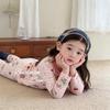 Korean Style Cartoon Cotton Pajama Set for Girls - Spring & Autumn Wear