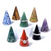 Crystal Cone Ring Holder Natural Stone Ring Stand Cone Shape Jewelry Display Stand for Retailer Home Storage Display