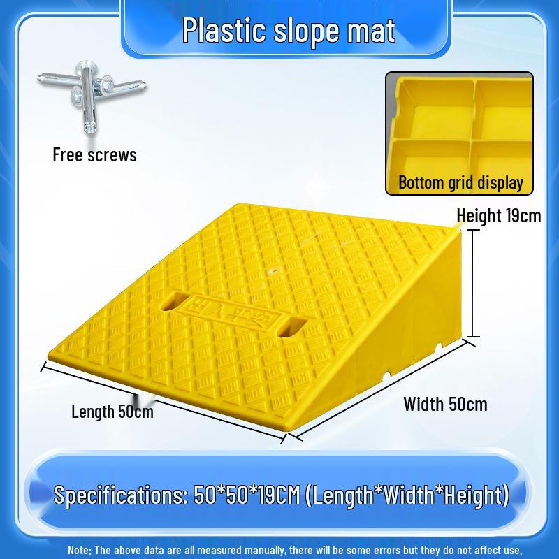 Home Car Step Threshold Mat - Plastic Curb Ramp