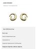 Exquisite Light Luxury Swirl Textured Gold Stud Earrings