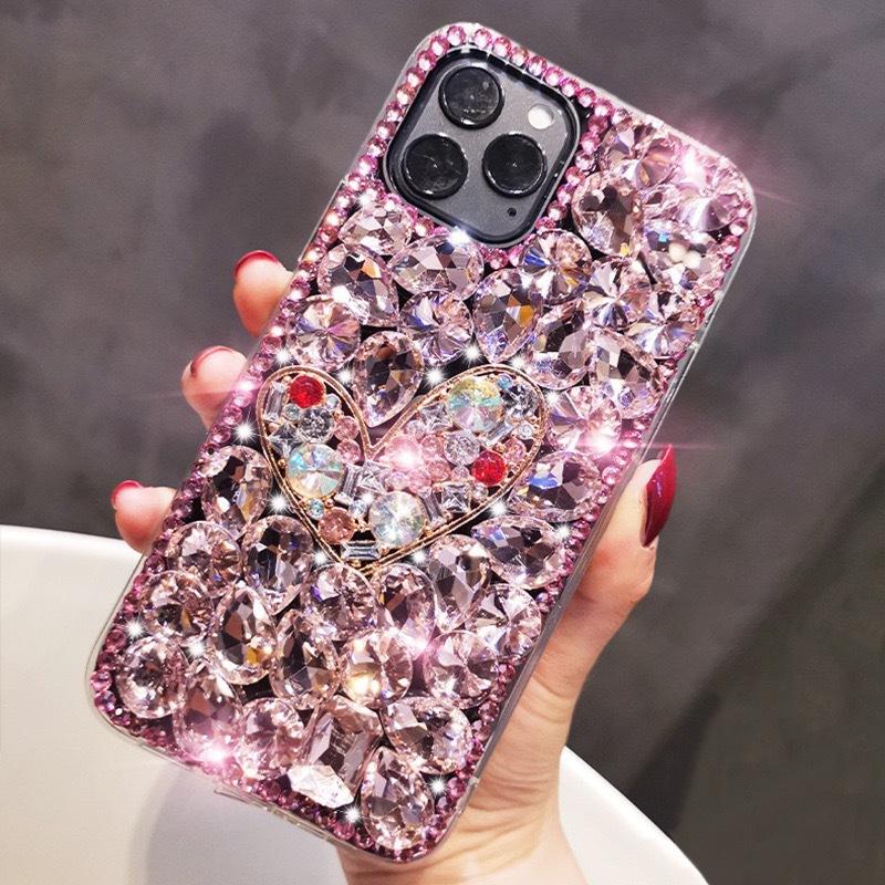iPhone16Pro mobile phone case is suitable for 16 love xsmax rhinestone XR hemming 7plus soft SE2/6 temperament