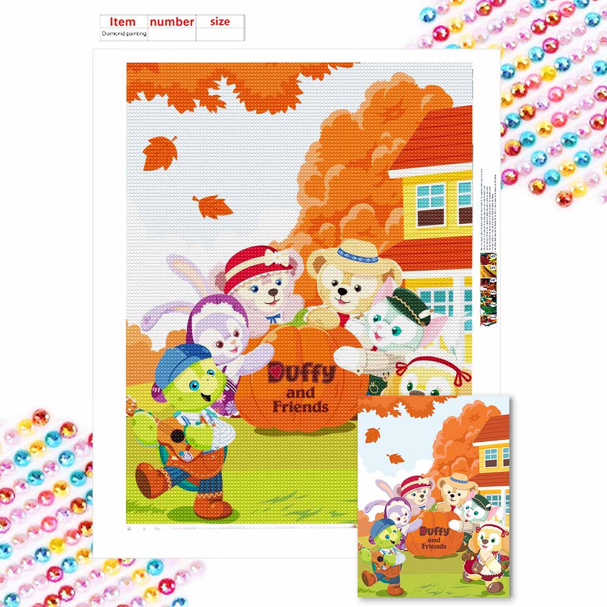 

DIY Diamond Painting A Lovely Family of Animals Cross Stitch Kit Mosaic Art Diamond Painting Full Circle Diamond Home Decoration Round 20x30cm