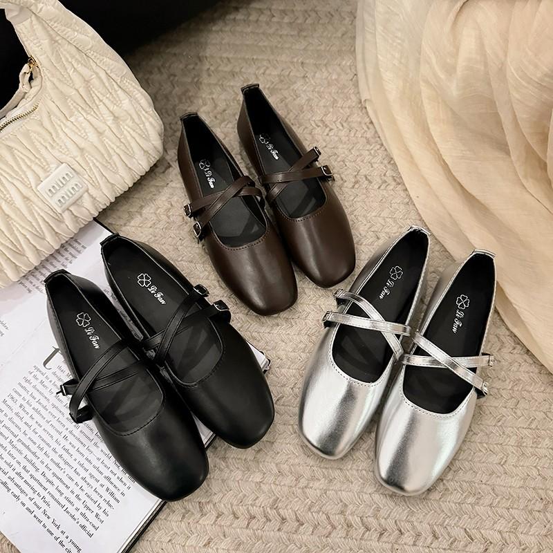 Fashion Spring/Summer Elegant Retro Mary Jane Casual Flat Shoes New Fashion Soft Comfortable Ballet Shoes Women Chaussure Femme
