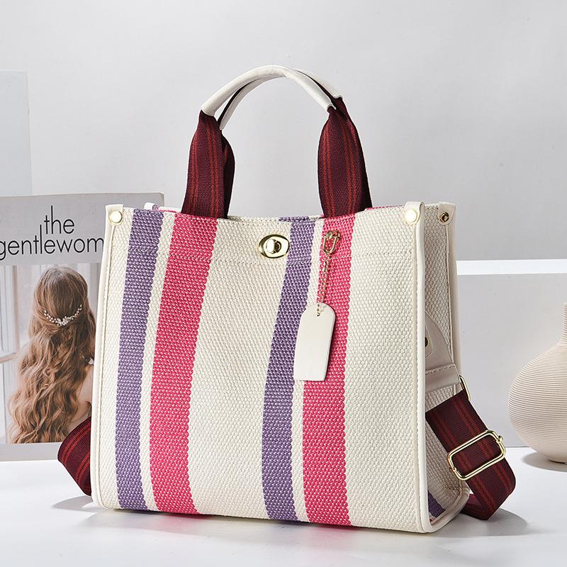 

Large Capacity Women s Canvas Tote Bag 2025 New European and American Fashion Canvas Handbag All-match Women s Crossbody Bag 23x10x20cm