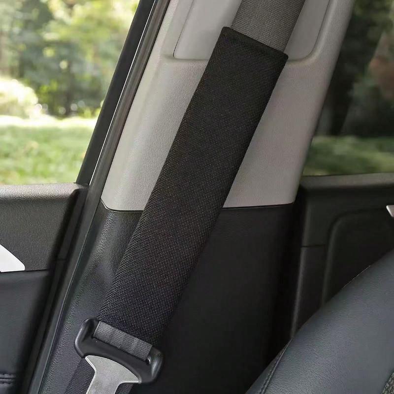 2 шт. Персонализированная вышитая накладка на ремень безопасности автомобиля, Индивидуальная вышитая накладка на ремень безопасности автомобиля, Вышитая накладка на плечо, Декор салона автомобиля, Подходит 2PC чёрный