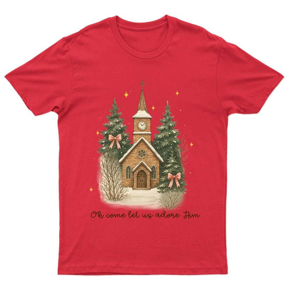 

Oh Come Let Us TShirt Unisex Gift Retro Seasonal Funny Xmas Santa Womens Unisex T-Shirt XXXL