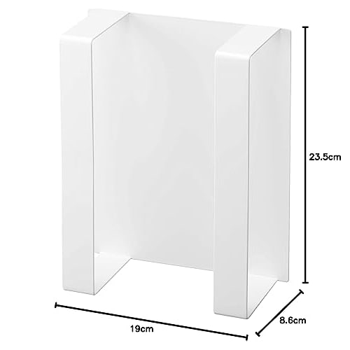 Yamazaki Magnetic Freezer Bag Holder, White, Approx. W19 x D8.6 x H23.5cm, Plate, Plastic Bag Storage, Magnetic, Tissue Case, 5047