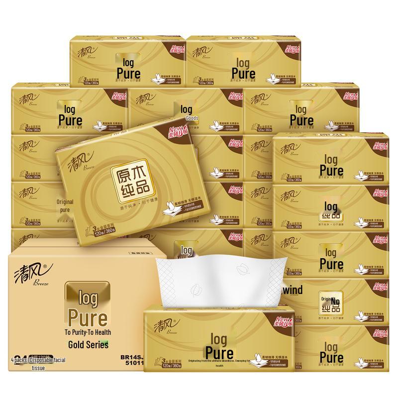 Qingfeng Pure Wood Pulp Facial Tissues