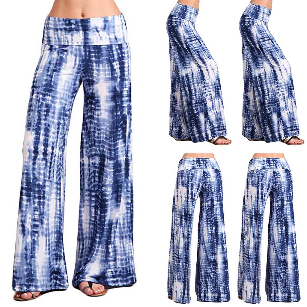 

Женские повседневные удобные спортивные брюки для йоги с высокой талией и палаццо