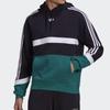 adidas Originals Men's SPRT US FT OH Colorblock Pullover Hoodie Black Green GJ6718