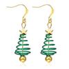 European and American Fashionable Cartoon Christmas Tree Earrings – Cute Alloy Holiday Jewelry for Women