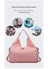 Women's Wear-Resistant Travel Sports Bag with Luggage Strap and Wet/Dry Separation