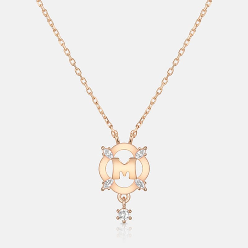 METROCITY JEWELRY M Basic Sterling Silver Rose Necklace A243SN1234RPA