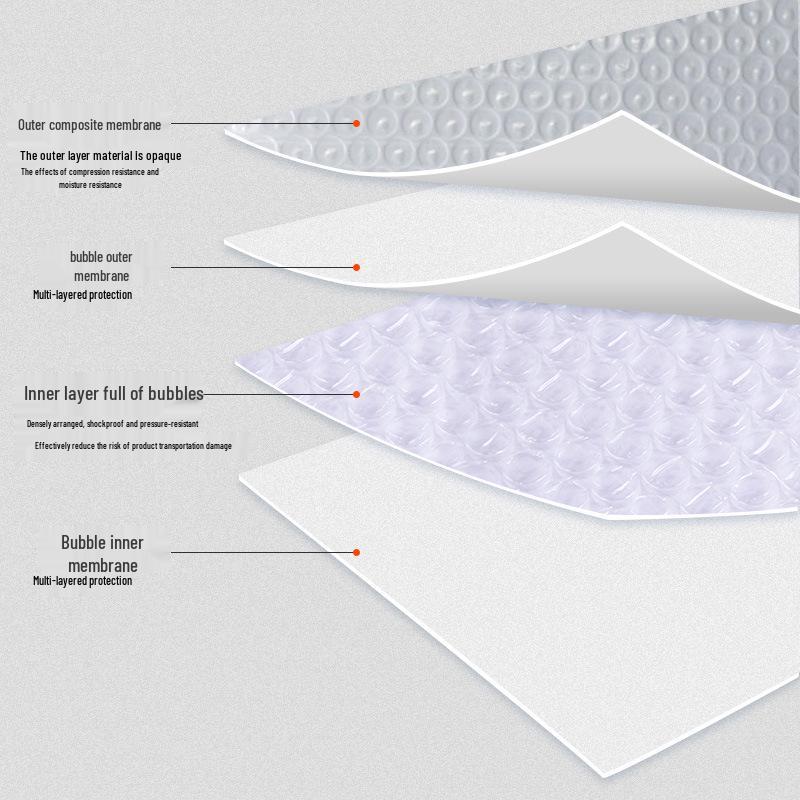 Pearlescent Composite Bubble Wrap Self-Adhesive Packaging Bag (Thick)