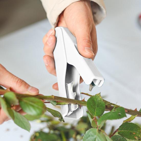 Rose Thorn Stripper Portable Anti-slip Ergonomic Finger Groove Flower Stem Leaf Thorn Remover Pliers Flower Shop Home Supplies