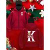 Autumn Men Gothic Harajuku Winter Item Double Hooded King Printed Sweatshirt Men's Hooded Mask Zipper