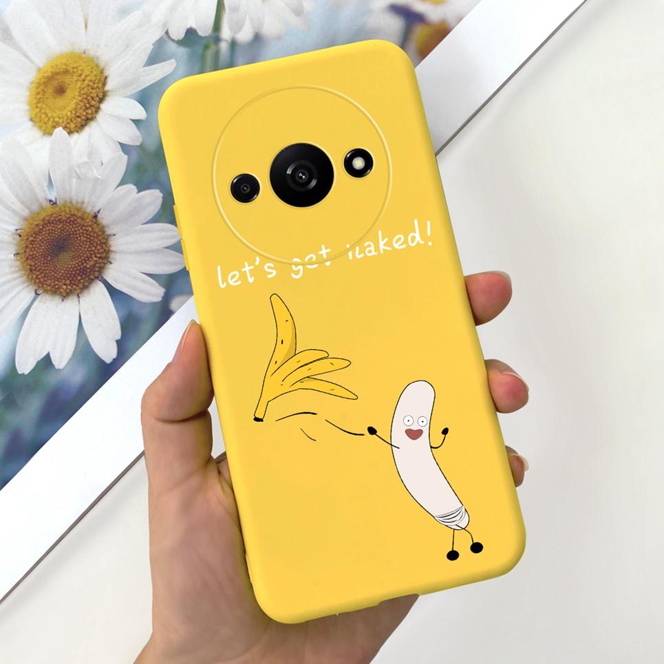 Rückseite für Xiaomi Redmi A3 4G Drachen Cartoon Tiere Cartoon Malerei Funda Etui für Xiomi RedmiA3 A 3 Weiche TPU Silikon Tasche