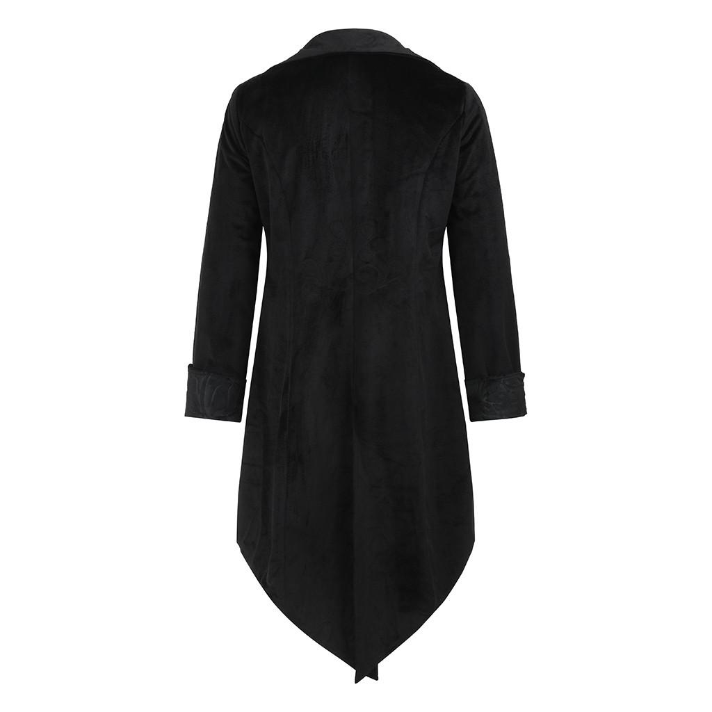 Fashion Mens Tailcoat Jacket Goth Steampunk Uniform Costume Praty Outwear Coat