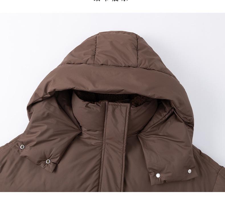 2024 Women's Winter Patchwork Cotton Jacket with Lambswool Cuffs - Short European Style