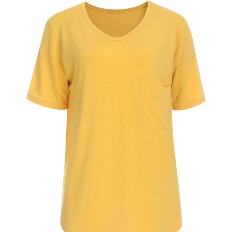 Shop   Women Daily Slim Loose FiT V Neck Color ShorT sleeVe T shirT Dai Wsh 0902