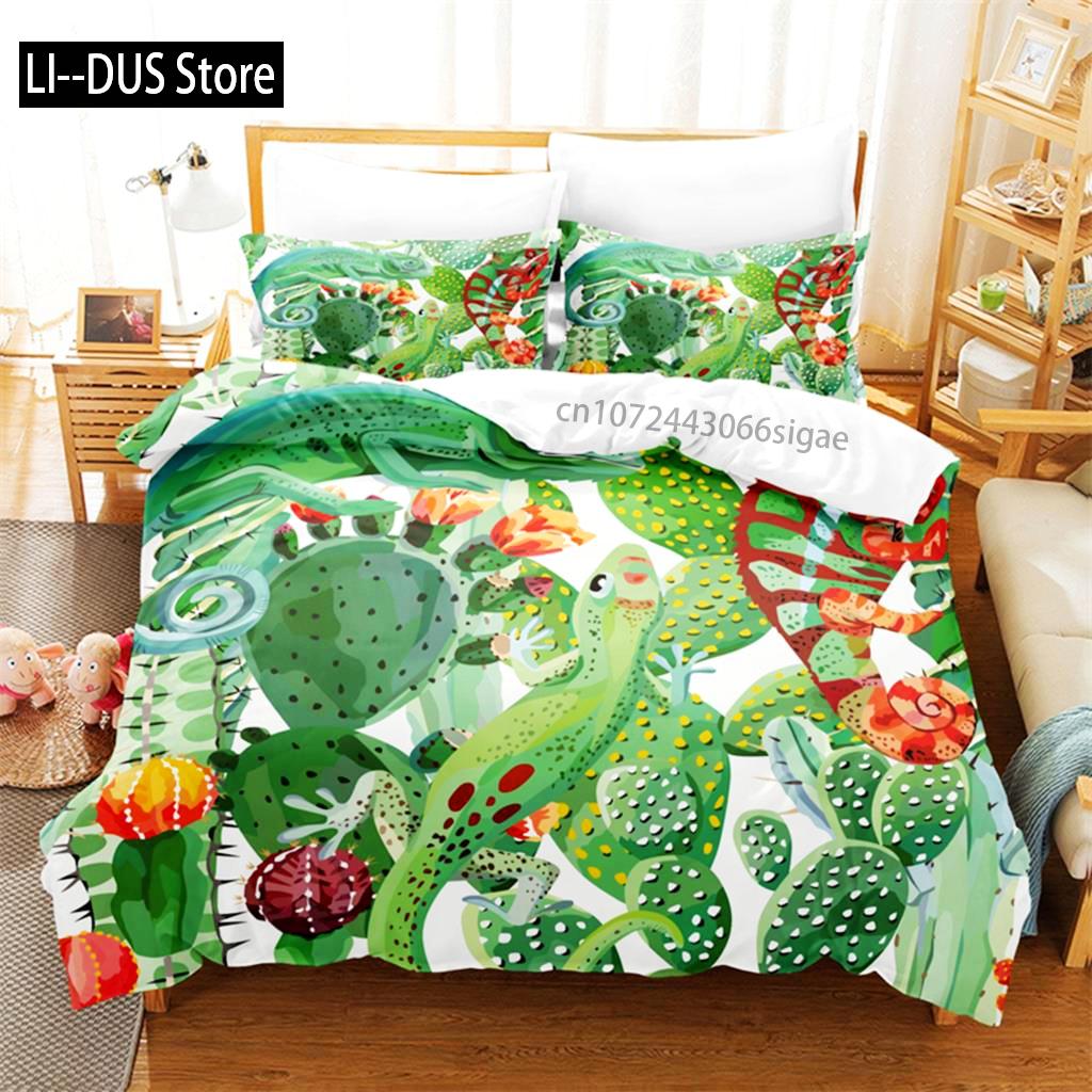 Tropical Cactus Bedding Set Duvet Cover Set 3d Bedding Digital Printing Queen Size Bedding Set Fashion Design