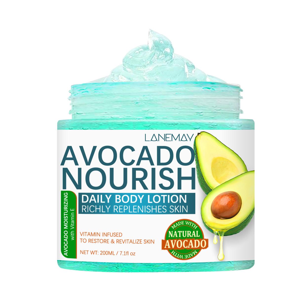 

200 г увлажняющего и разглаживающего лосьона для тела с авокадо и ниацинамидом, натуральные ингредиенты увлажняющего геля, увлажнение кожи 200g
